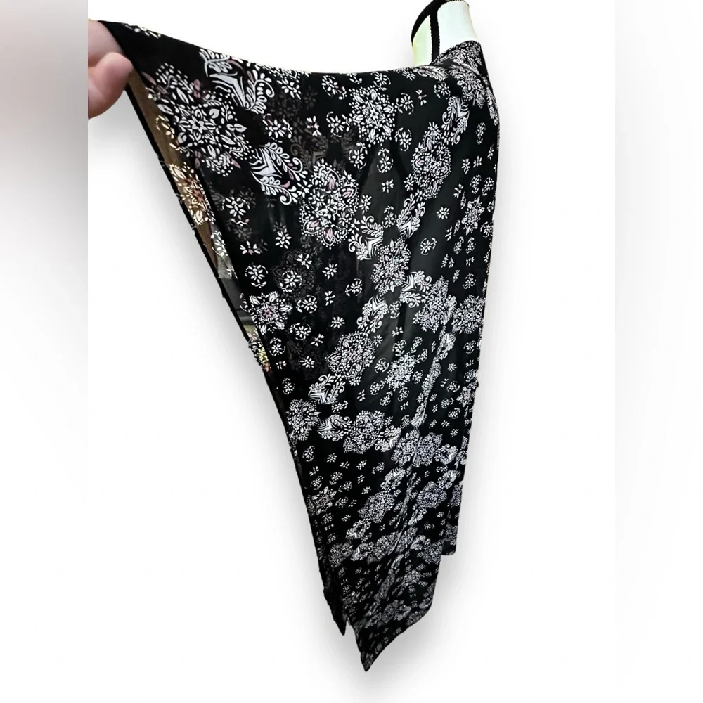 Women’s torrid 1 2 Black Mandala Print Chiffon Kimono Duster 14 16 18 20 1X 2X - Picture 9 of 14